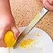 HUJI Citrus Zester and Grater: Lemon, Ginger, Garlic, Truffle, Cheese - Razor Sharp Stainless Steel Blades With Protective Cover - Dishwasher Safe