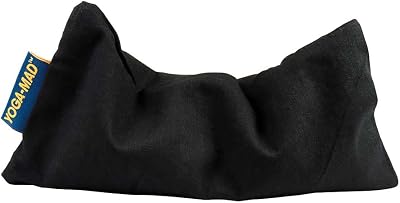 Yoga-Mad Eye Pillow 100% Organic Cotton Lavender Linseed FIlled Black