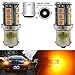 AMAZENAR 2-Pack 1156 BA15S P21W 1141 1003 1073 1095 Extremely Bright Amber/Yellow LED Light Non-Polarity 10-30V-DC 5050 18 SMD Replacement Bulb For Turn Signal Light Lamps