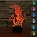 Padaday 3D Spiderman bulbing illusion 100~240v bedroom night multi 7 color changing LED desk table light lamp