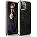 LOHASIC Phone 11 Pro Max Case, Premium Leather Luxury Thin Slim Soft Non-Slip Grip Flexible Bumper Shockproof Full Body Protective Cover Phone Cases 6.5 inch - Black
