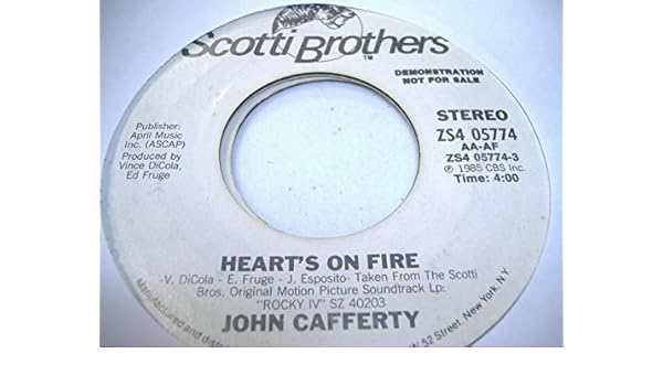 John Cafferty 45 Rpm Heart S On Fire Same Amazon Com Music