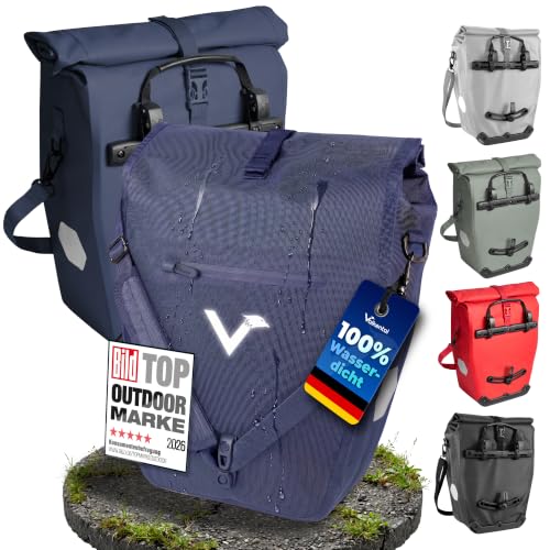 Valkental Gepäckträgertasche 28L, Abschließbar & PVC-frei