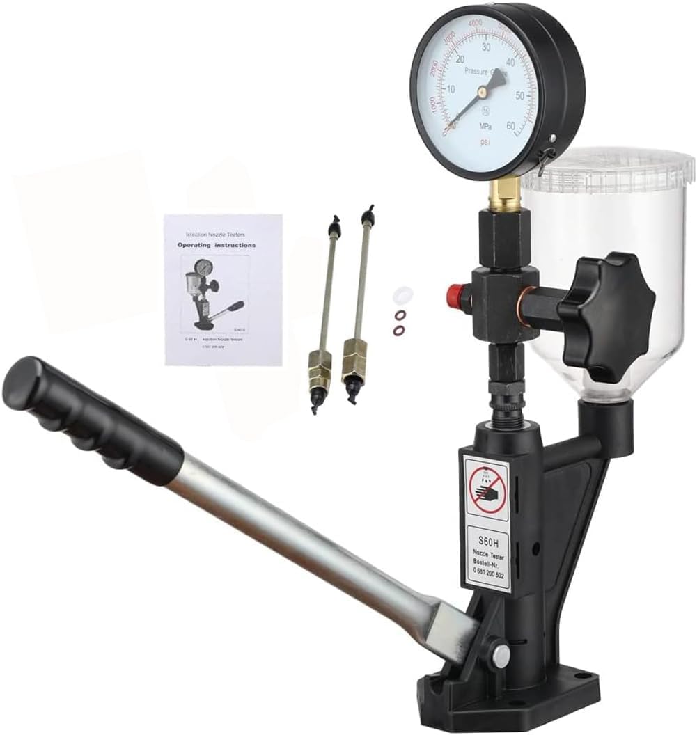 Photo 1 of NICCOO 600Bar Diesel Injector Tester 8700PSI Diesel Fuel Injector Nozzle Tester with Dual Scale Gauge to Adjust Injector Nozzle Pressure and Testing Diesel Injector Nozzle Pop Pressure Tester