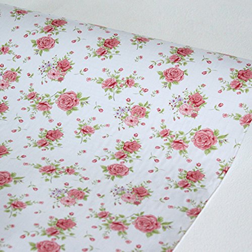 Yifely Romantic Rose Self-Adhesive PVC Shelf Liner Refurbished Old Dresser Drawers Makeup Boxes 17.7 Inch by 9.8 Feet
