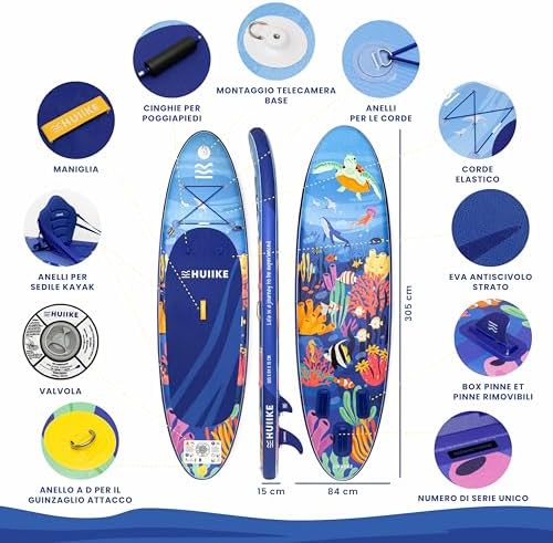 Tavola SUP Gonfiabile Adulti 10' - 12' con Accessori Inclusi