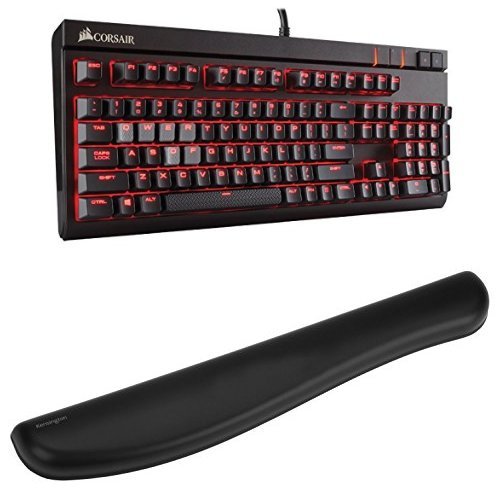 Corsair STRAFE MX Silent Mechanical Keyboard, Red LED and 