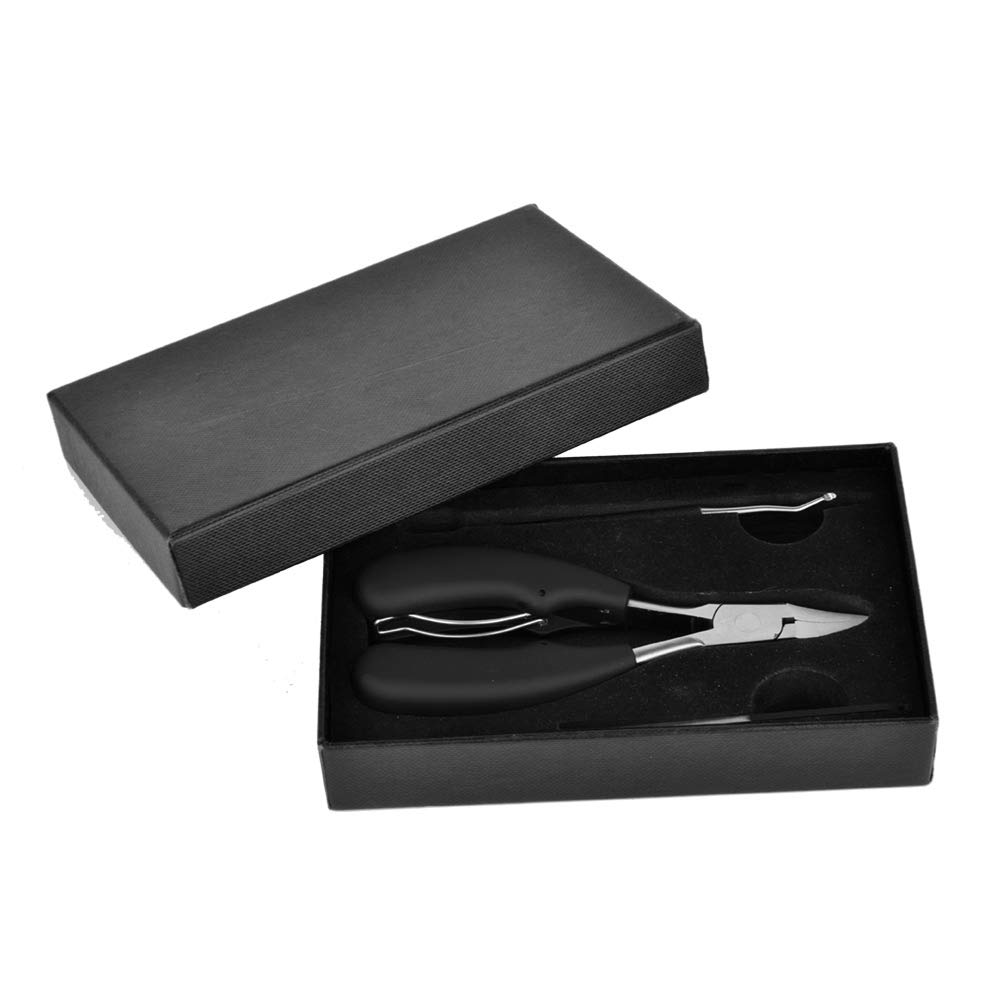 HYCKee Precision Nail Clippers Pedicure Tools Toenail Clippers for Thick Nails or Ingrown Toenails Black Box