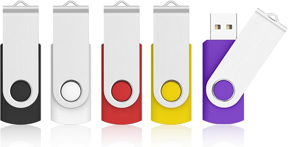 KOOTION 32GB USB Flash Drives Swivel 5 Pack Mix Color - 160GB Total Storage