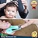 SAMRO Baby Nail Clippers Set with Scissors and Nasal Tweezer in The USA Simple Ergonomic Versatile Unisex Child Toddler Grooming & Healthcare Kit and Shower Gift (Blue)