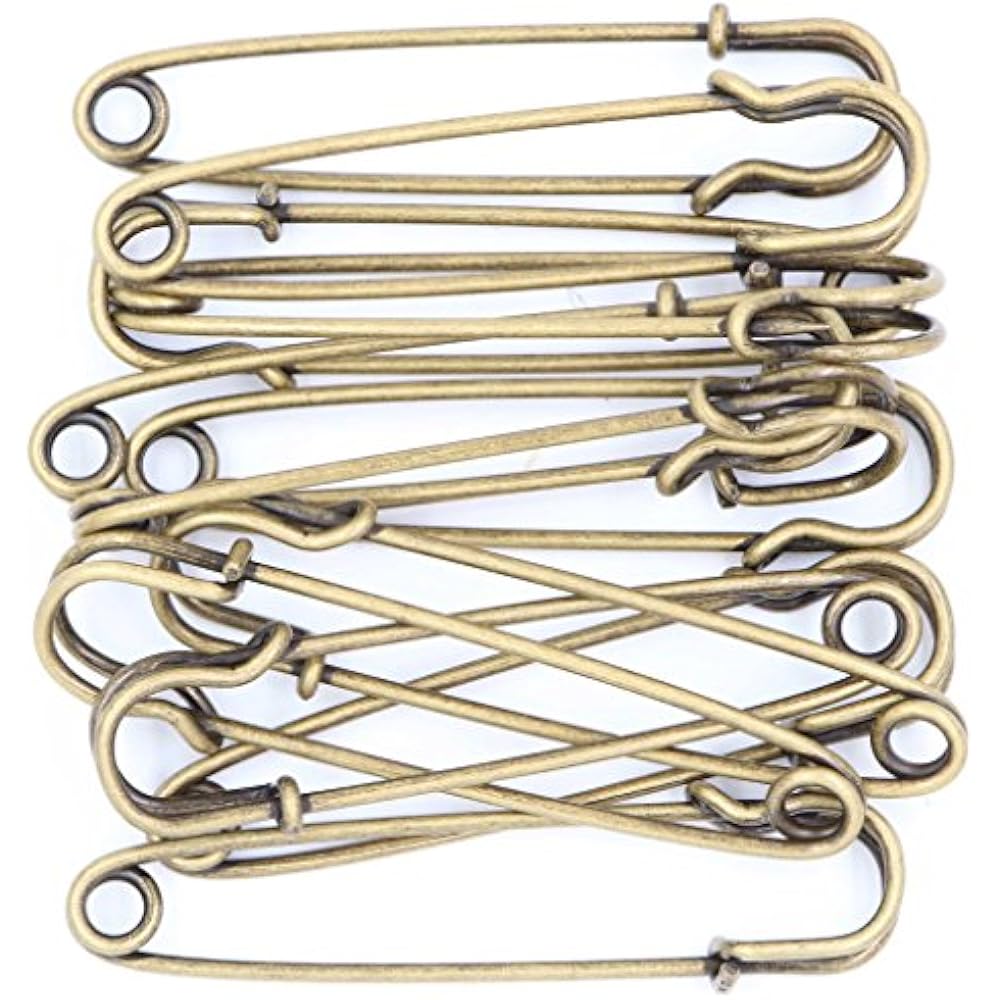 Safety Pins Large Heavy Duty 12pcs Blanket 3 Inch Stainless Steel Wire