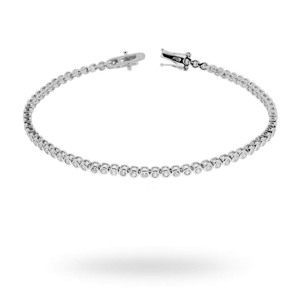 Bracelet Man bracelet Woman bracelet Tennis Silver 925 zircons Round cut tennis"Cipollina" Sterling Silver Measure 19.5 cm. Round zircons of your choice 1.5-2 - 3 mm (2 mm)