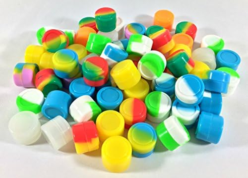 5 pcs 2ml Silicone Container Jar Round Non-Stick Mixed Colors Wholesale