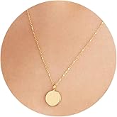 itianxi Dainty Bar Necklace for Women,Gold/Silver Cute Delicate Disc Necklcace,Trendy Elegant Dot Fashion Necklace