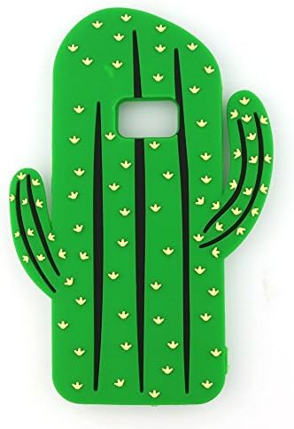 Cute 3D Case for Samsung Galaxy S7 edge,DStores Adorable Cartoon Animal Shaped Soft Silicone Rubber Gel Protective Case Cell Phone Back Cover for Apple Samsung Galaxy S7 edge (Cactus)