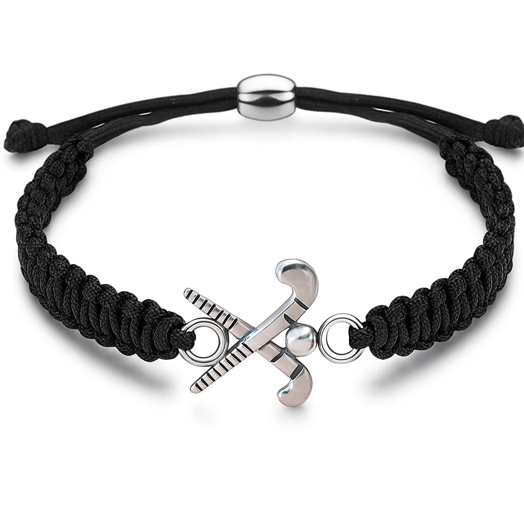 Sportybella Field Hockey Charm Bracelet- Adjustable Bracelets For Girls with Field Hockey Stick Charm. Field Hockey Jewelry Gifts for Field Hockey Players, Teams & Coaches. Friendship Bracelet., One