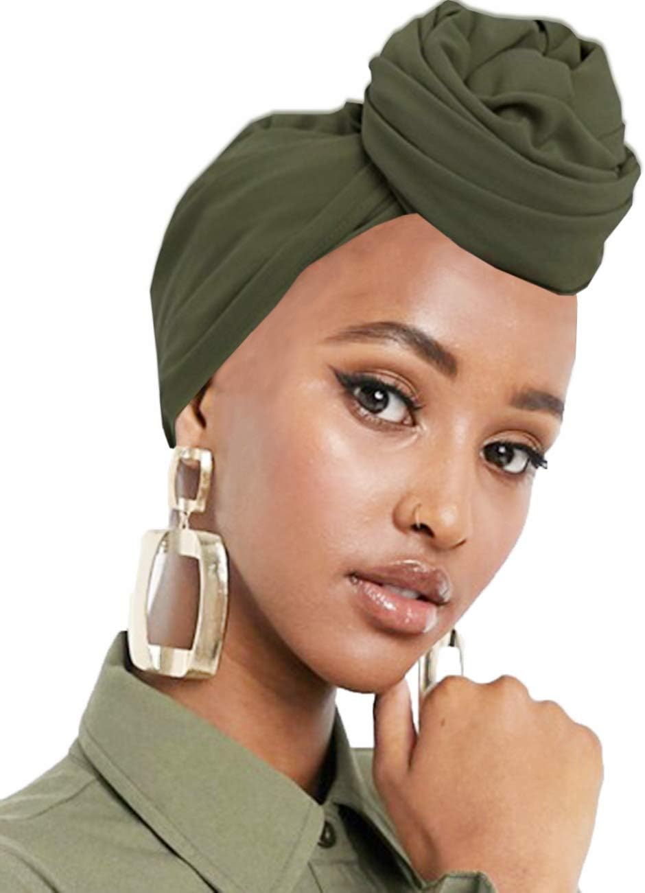 Long Lightweight Chiffon Sheer Scarves Wraps and Shawl (Army Green)