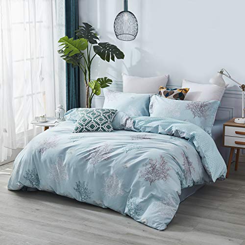 Brandream-Coastal-Beach-Bedding-Set-Queen-Size-100-Cotton-Duvet-Cover-Set-Nautical-Bedding-Set-Elegant-Tropical-Coral-Seashells-3-Piece-New-No-Comforter Brandream Coastal Beach Bedding Set Queen Size 100% Cotton Duvet Cover Set Nautical Bedding Set Elegant Tropical Coral…