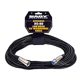 Nady XC-50 50 foot XLR Microphone Cable – Low noise shielded balanced cable with metal connectors for any mic or line level signal