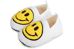 metricfalcon Smile Face Slippers Kids Girls Slippers for Kids Boys Soft Lightweight Cozy Indoor and Outdoor