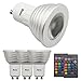 RUICAIKUN Dimmable GU10 LED Light Bulbs,3W RGB+White Color Changing Spotlight with IR Remote Control Mood Ambiance Lighting for Home Decoration, Bar, Party(Pack of 4)