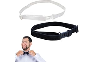 20pcs Extension Belt Elastic Bow Tie Straps with Clips Elastic Bow Strap Band Adjustable Bow Tie Strap Bow Tie Belt Bow Tie D