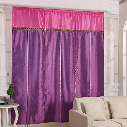 FUA® 1 PC Door Window Curtain Drape Panel Scarf Valances (Purple )