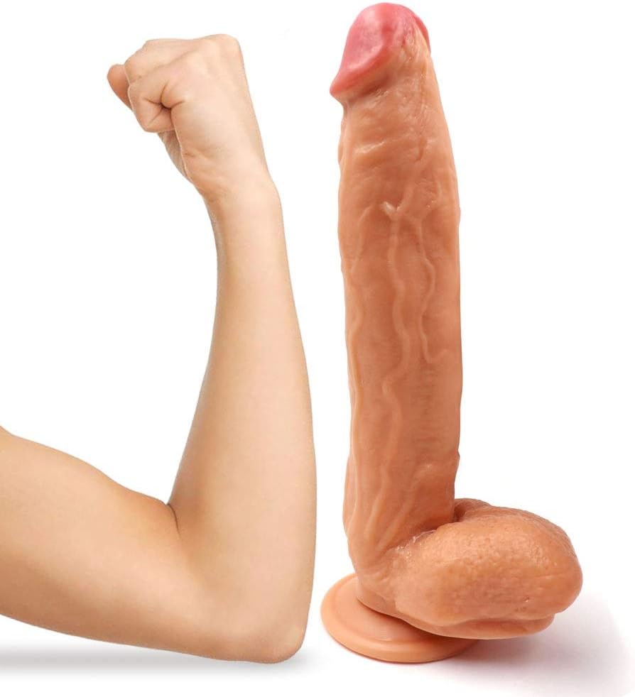 UsmanCR3 Lěsbìǎn Cǒuplě Strǎpǒn, Superior Wand Beginners With Long Size Waterproof Lifelike Stick Real Touch Feeling Pleasing Toy | Long：30cm，diameter：5.8cm