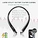 Bluetooth Headphones Retractable, LSCHARM Sport Wireless Stereo Neckband Headset Retractable Earbuds Noise Cancelling with Mic (Black)
