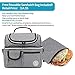 Lunch Tote Bag & Reusable Sandwich Bag Bundle - Double Compartment Lunch Tote and snack Ziploc Bag - Food Grade Quality -Insulated Lunch Box for Kids Women Men - Eco-Friendly Travel Lunch Cooler