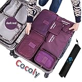 Cocoly 7pcs travel Organizers Packing Cubes Luggage Organizers Compression Pouches