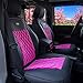 FH Group Pink/Black PU204PINKBLACK102 Victorian Style Luxurious Leatherette Cushion Pad Seat Covers-Fit Most Car, Truck, SUV, or Van