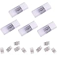 XUNATA Pack of 5 LED Joint Connector, 12MM 4 Pin I Shaped LED Neon Light PVC Splice Connector, LED Light Accessory for AC 110V-130V 10 x 20MM RGB Color Changing LED Neon Rope Light