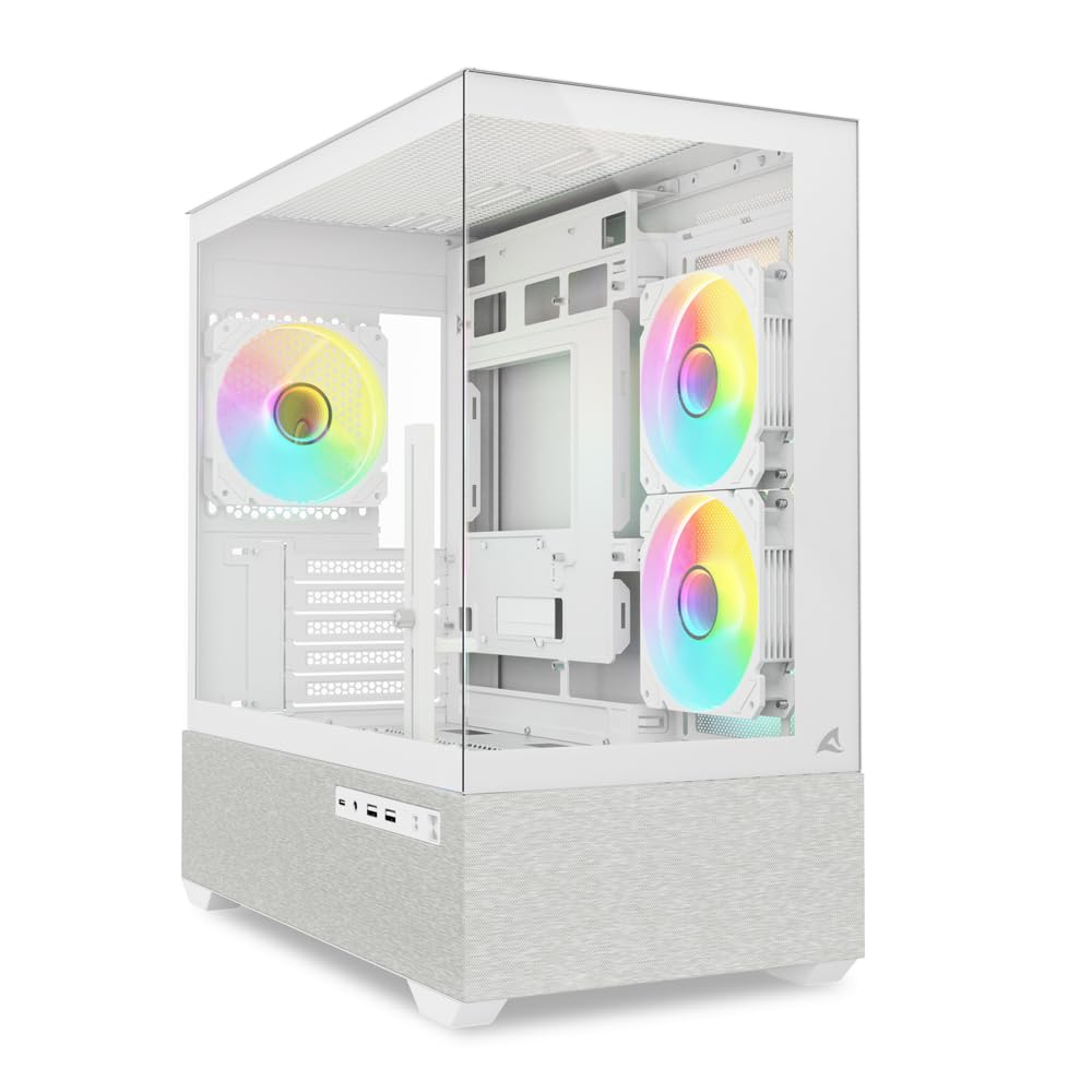 Sharkoon MK7 weiß, mATX PC Gehäuse, ARGB