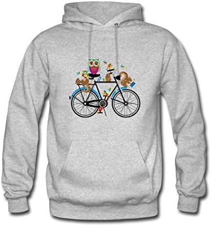 Individual Design Forest Animals On A Bike Men's Hoodies by SOdasnie XX-Large