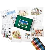 Equestrian Design Drawing Kit with Colored Pencils
