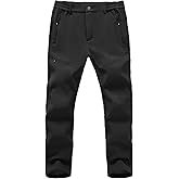 Rdruko Men's Snow Ski Pants Waterproof Fleece Lined Insulated Hiking Winter Softshell Camping Travel Pant