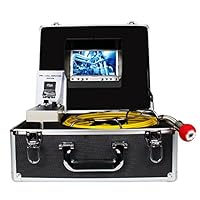 Pipe Pipeline Inspection Camera, Drain sewer Industrial Endoscope HBUDS PIC20 Waterproof IP68 Snake Video System with 7 Inch LCD Monitor 1000TVL Sony CCD Camera with 20M Cable