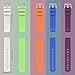 MoKo Fitbit Charge 2 Band, [6 Pack] Soft Silicone Adjustable Replacement Strap for 2016 Fitbit Charge 2 Heart Rate + Fitness Wristband, Wrist Length 5.70