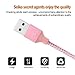 iPhone Cable,XUZOU Lightning Cable 3Pcks 3FT USB Charger Syncing and Charging Cable Data Nylon Braided Cord for iPhone 7/7 Plus/6/6 Plus/6s/6s Plus/5/5s/5c/SE and More(Pink&White)