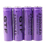 Hossen GTF 4pcs 3.7V 14500 2300mAh Li-ion Rechargeable Battery For LED Flashlight Torch