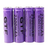 Hossen GTF 4pcs 3.7V 14500 2300mAh Li-ion