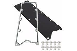 ZIDUASNEB 551629 LS Gen 3 Valley Pan Cover Plate Endxedo Low Profile Custom Knock Sensor w/Bolts Fit for LSX LS1 LM7 LR4 LQ4 LS6 L59 LQ9 LM4 L33 (Black)