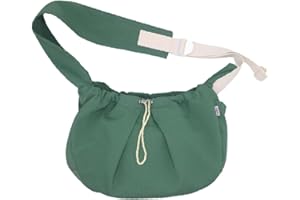 SEZDEKI Ferret Sling Carrier - Pet Carrying Bag with Adjustable Strap Hands Free Shoulder Bag Crossbody Travel Slings Soft Small Animal Bonding Pouch Front Backpack for Ferret Rabbit Puppy Kitten (Green)