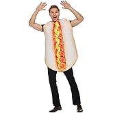 EraSpooky Unisex Adult Hot Dog Costume Halloween Funny Food Cosplay Jumpsuit
