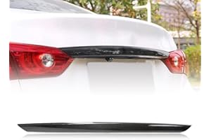AeroBon Prepreg Dry Carbon Fiber Trunk Trim Overlay Chrome Delete Cover Compatible with 2018-2023 Infiniti Q50 (LCI)