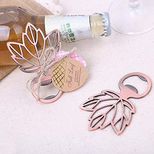 DENGNIWO Bottle OpenerWedding Favor Gift & Giveaways for Man Guest Antique Copper Maple Leaf Bottle Opener Party Favor Souvenir(50 Pieces/lot)