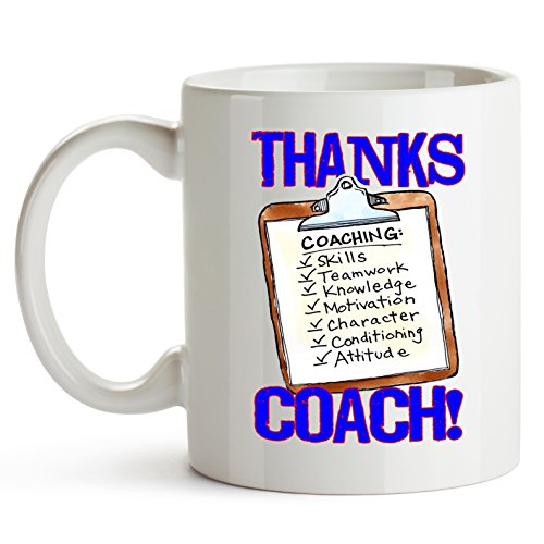 Play Strong MUG -"THANKS COACH!" Clipboard Sports GIFT MUG Awesome team sports gift - your COACHES will love 'em! #AllProfitsToHelpKids