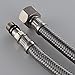 VCCUCINE 18-Inch Long Faucet Connector, Braided Stainless Steel Supply Hose 3/8-Inch Female Compression Thread X M10 Male Connector, 2 Pcs