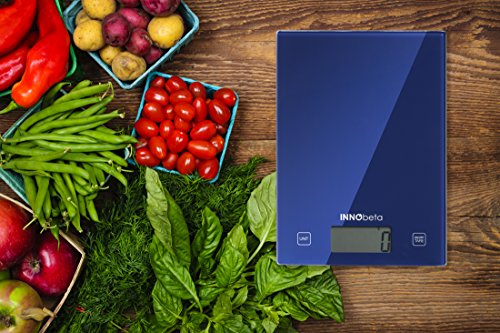 InnoBeta Digital kitchen scale, Multifunction Food Scale, Professional scale, high precision on up to 1g (5kg/11lb capacity), Tare Function, Perfect for Cooking and Baking (Battery Included)